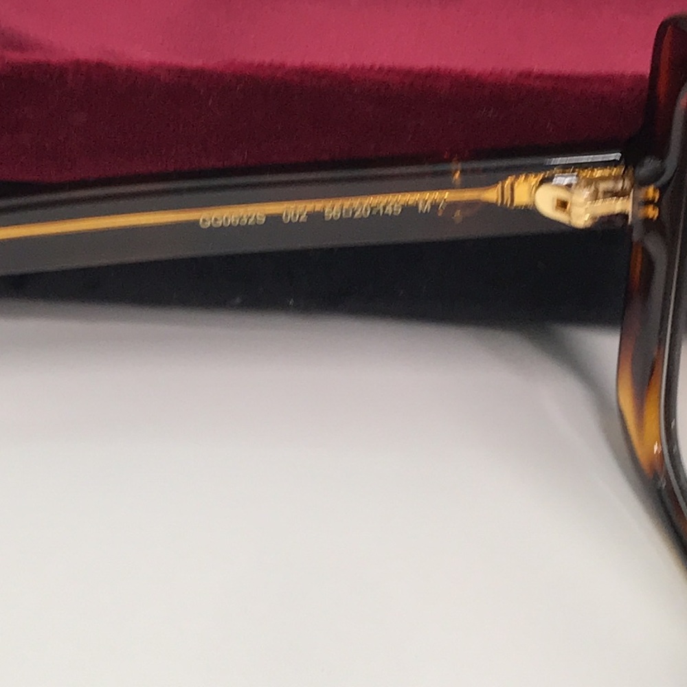New Authentic Gucci Sunglasses GG0632S 002 Havana/Brown Gradient 56-20-145mm - Picture 10 of 12